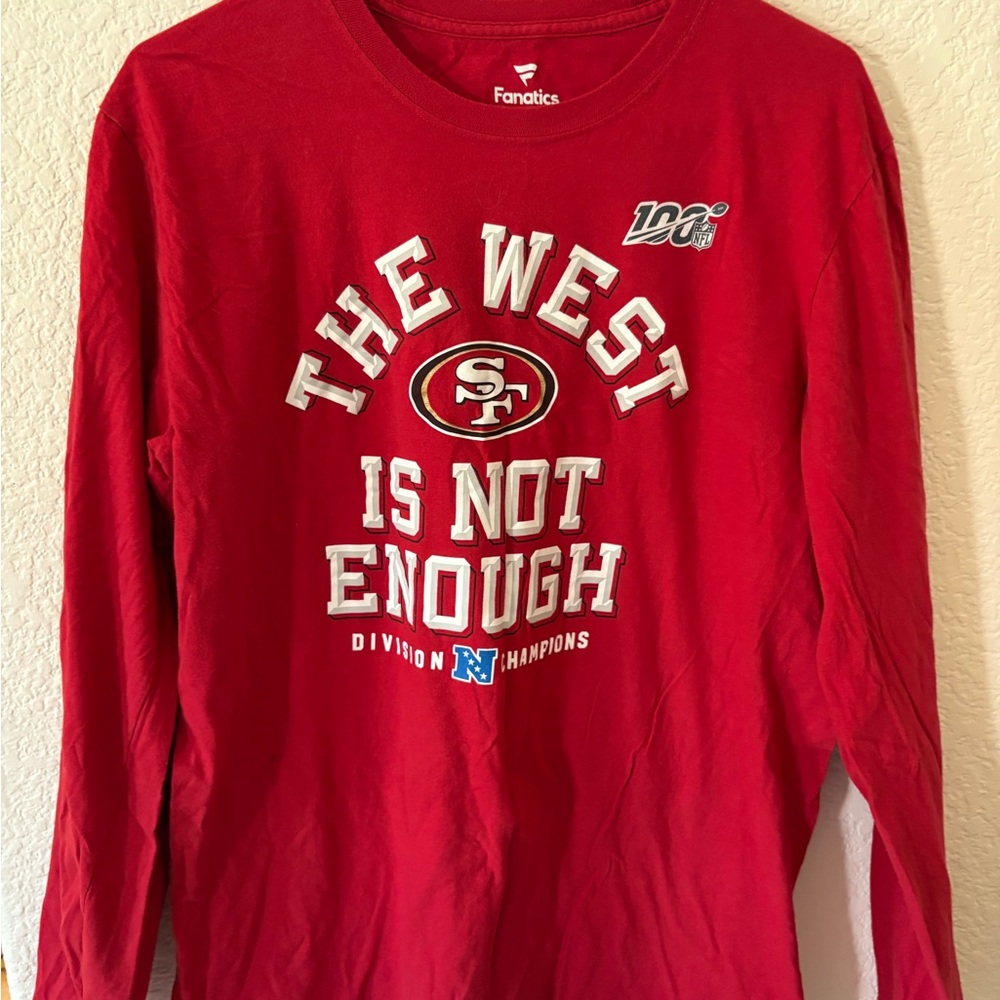 Fanatics Red Long Sleeve Tee 49ers